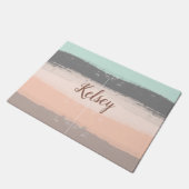 Monogram Pinselstriche farbenfroh | Fußmatte (Schrägansicht)