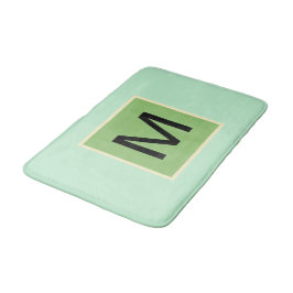 Monogram Pistachio Green Ice Cream Colors Badematte
