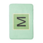 Monogram Pistachio Green Ice Cream Colors Badematte (Vorderseite Vertikal)