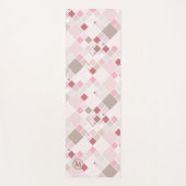 Monogram Playful Pink Pattern Yogmata Yogamatte (Vorderseite)
