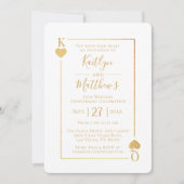 Monogram Playing Card 50 th Wedding Anniversary Einladung (Vorderseite)
