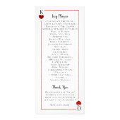 Monogram Playing Card Casino Hochzeitsprogramm Werbekarte (Hinten)