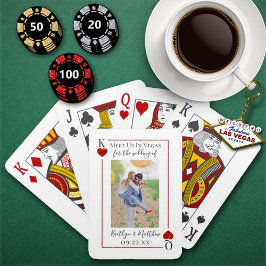 Monogram Playing Card Foto Wedding Save the Date Spielkarten