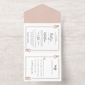 Monogram Playing Card Hochzeit Real Foil gedrückt All-in-One-Einladung (Innenseite)