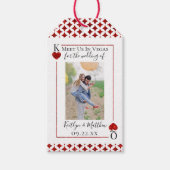 Monogram Playing Card Hochzeitskarte Save the Date Geschenkanhänger (Vorderseite)