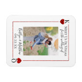 Monogram Playing Card Hochzeitskarte Save the Date Magnet (Horizontal)