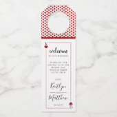 Monogram Playing Card Hochzeitskollektion Flaschenanhänger (Vorderseite)