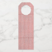 Monogram Playing Card Hochzeitskollektion Flaschenanhänger (Rückseite)