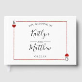 Monogram Playing Card Hochzeitskollektion Gästebuch (Vorderseite)