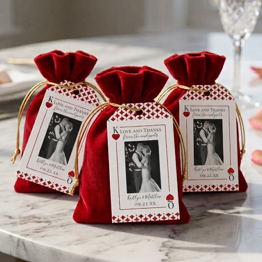 Monogram Playing Card Hochzeitskollektion Geschenkanhänger