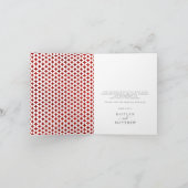 Monogram Playing Card Wedding Collection Vielen Da Dankeskarte (Innenseite)