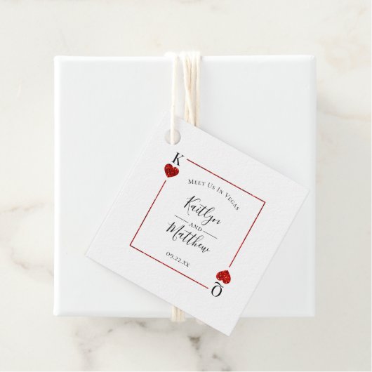 Monogram Playing Card Wedding Save the Date Geschenkanhänger (Beispiel)