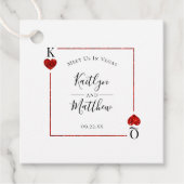 Monogram Playing Card Wedding Save the Date Geschenkanhänger (Vorderseite)