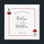 Monogram Playing Card Wedding Save the Date Magnet<br><div class="desc">Feiern Sie stilvoll mit diesen stilvollen und sehr trendigen Hochzeitsmagneten. Dieses Design lässt sich einfach mit Ihrer speziellen Veranstaltungssprache personalisieren und Ihre Gäste werden begeistert sein,  wenn sie diese fantastischen Magnete erhalten.</div>