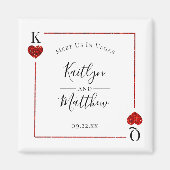 Monogram Playing Card Wedding Save the Date Magnet (Vorne)