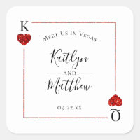 Monogram Playing Card Wedding Save the Date