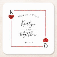 Monogram Playing Card Wedding Save the Date