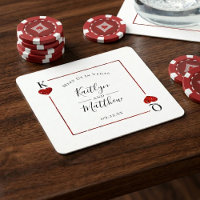 Monogram Playing Card Wedding Save the Date