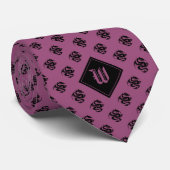 Monogram Plum Lila Dragon Krawatte (Gerollt)