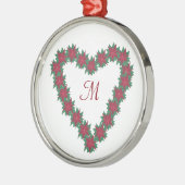 Monogram Poinsettia Weihnachtsschmuck (Links)