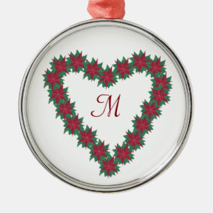 Monogram Poinsettia Weihnachtsschmuck