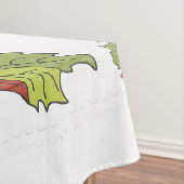 Monogram Poinsettias on White Holiday Tablecloth Tischdecke (Beispiel)