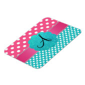 Monogram Polka dods diamonds pink Magnet (Linke Seite)