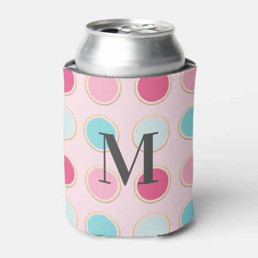 Monogram Polka Dot Dosenkühler (Kanne Vorderseite)