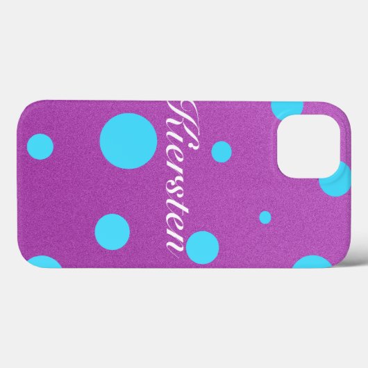 Monogram Polka Dot iPad Case (Rückseite (Horizontal))