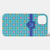 Monogram Polka Dots Custom iPad Mini Case (Rückseite (Horizontal))