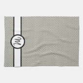 Monogram Polka Dots Geschirrtuch (Horizontal)