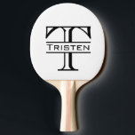 Monogram Pong Paddle Tischtennis Schläger<br><div class="desc">Dieses Design wurde durch digitale Kunst erstellt und kann personalisiert werden, indem Sie auf den Knopf Anpassen klicken und die Farbe ändern, einen Namen, Initialen oder Ihre Lieblingssprache hinzufügen. Kontaktieren Sie mich unter colorflowcreations@gmail.com , wenn Sie dieses Design für ein anderes Produkt haben möchten. Sehen Sie mehr meiner Kreationen oder...</div>