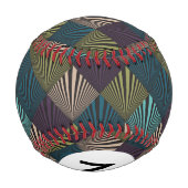 Monogram Pop Art Hintergrund Baseball (Rückseite)