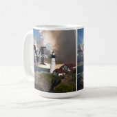 Monogram Portland Head Lighthouse und Sunset Tasse (Vorderseite Links)