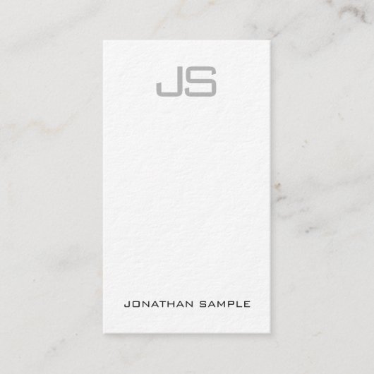 Monogram Premium Dick Moderne Vorlage Vertikal Visitenkarte (Vorderseite)