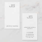 Monogram Premium Dick Moderne Vorlage Vertikal Visitenkarte (Vorne/Hinten)