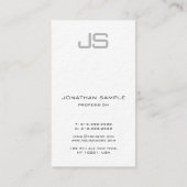 Monogram Premium Dick Moderne Vorlage Vertikal Visitenkarte (Rückseite)