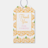 Monogram Preppy Pumpkin Bows Erntedank Geschenkanhänger (Vorderseite)