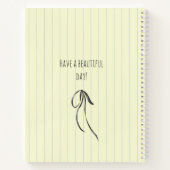 Monogram pretty pastel retro 50s Purple floral Notizblock (Rückseite)