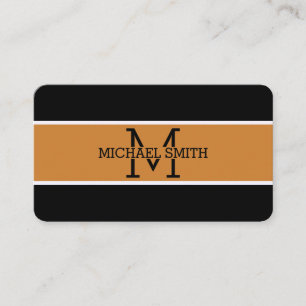 Monogram Professional Bronze Modern Visitenkarte