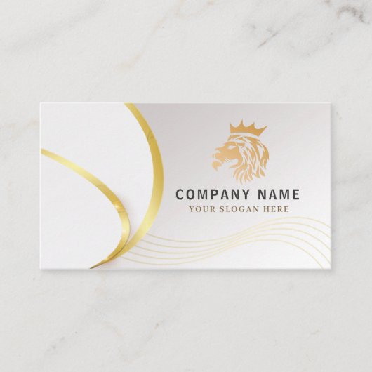 Monogram Professional Gold Lion Logo Visitenkarte (Vorderseite)