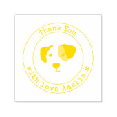 Monogram Puppy danke Ihnen selbst-farbige Briefmar Permastempel (Design)
