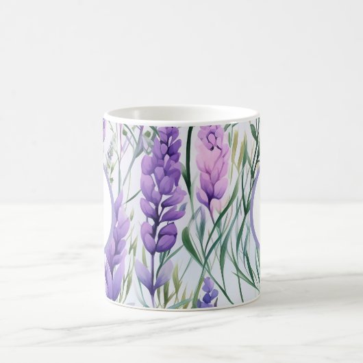 Monogram Purple Lavender Flower Field Kaffeetasse (Mittel)