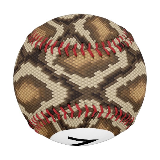 Monogram Python Schlange Hautmuster 2 Baseball (Rückseite)