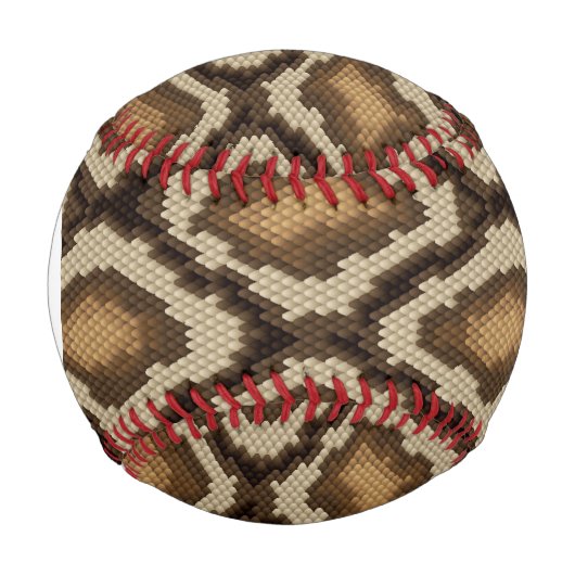 Monogram Python Schlange Hautmuster 2 Baseball (Vorderseite)