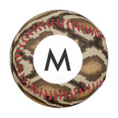 Monogram Python Schlange Hautmuster 2 Baseball (Vorderseite Links)