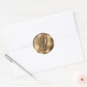 Monogram Q Bronze Wedding Invitation Holiday Runder Aufkleber (Umschlag)