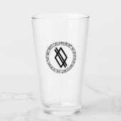 Monogram Q - Viking Style - Pint Glass Glas (Vorderseite)