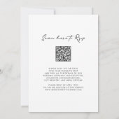 Monogram QR Code Birch Forest Woodland Wedding Einladung (Rückseite)