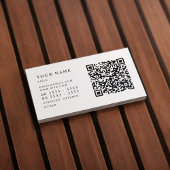 Monogram Qr Code Carolina Blue Business Card Visitenkarte